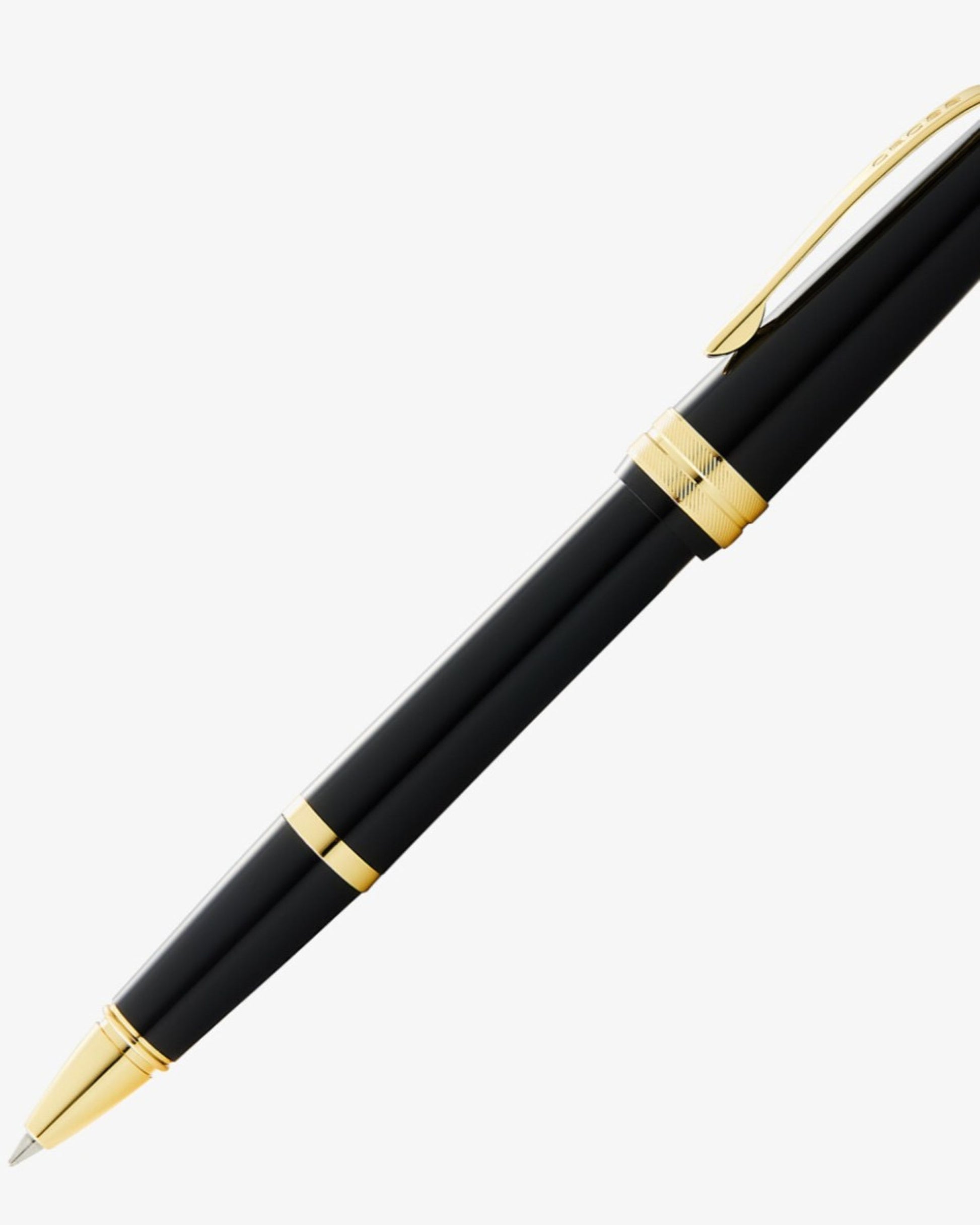 Cross Bailey Light™ Polished Black Resin And Gold Tone Fine-Tip Rollerball Pen 