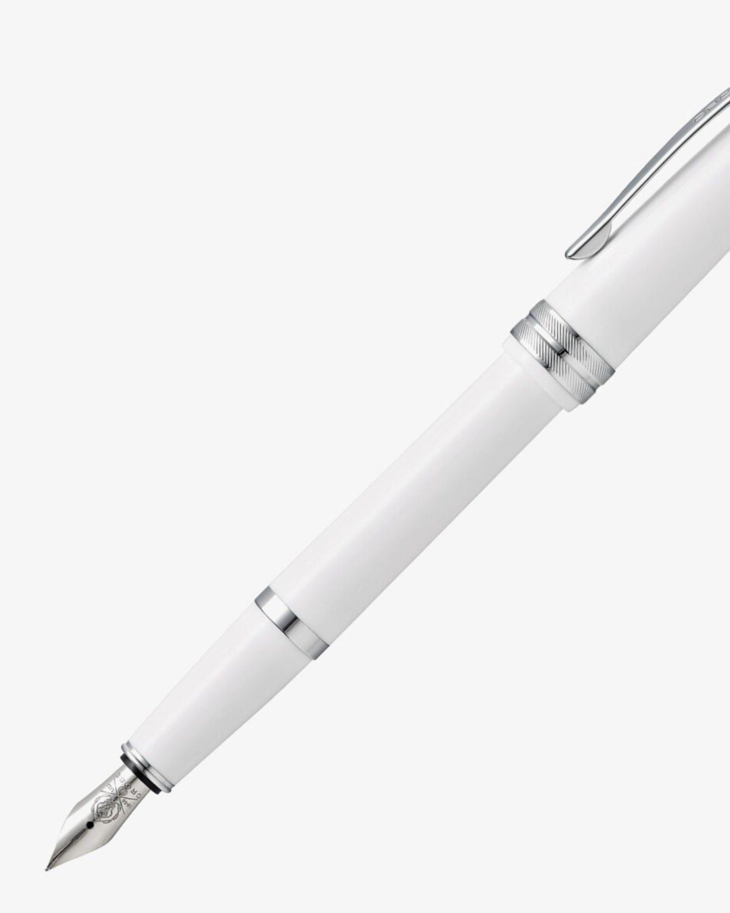 Cross Bailey Light™ Polished White Resin And Medium Nib Fountain Pen