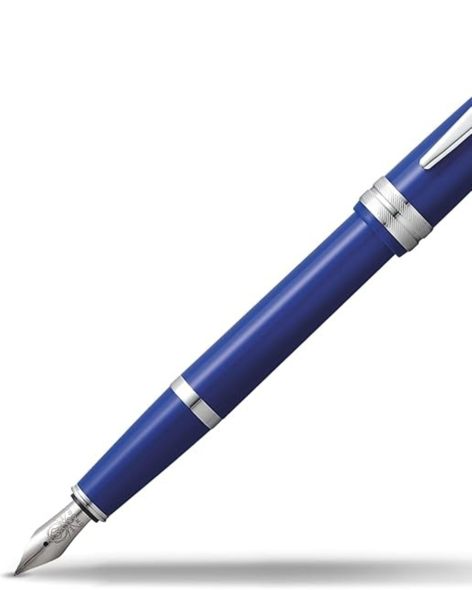 Cross Bailey Light™ Polished Blue Resin With Polished Chrome Appointments And Extra-Fine Nib Fountain Pen 