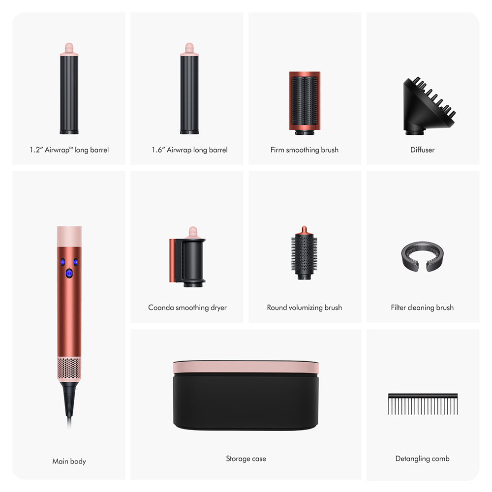 Dyson Airwrap™ multi-styler and dryer Complete Long Volumise in Strawberry Bronze/Blush Pink
