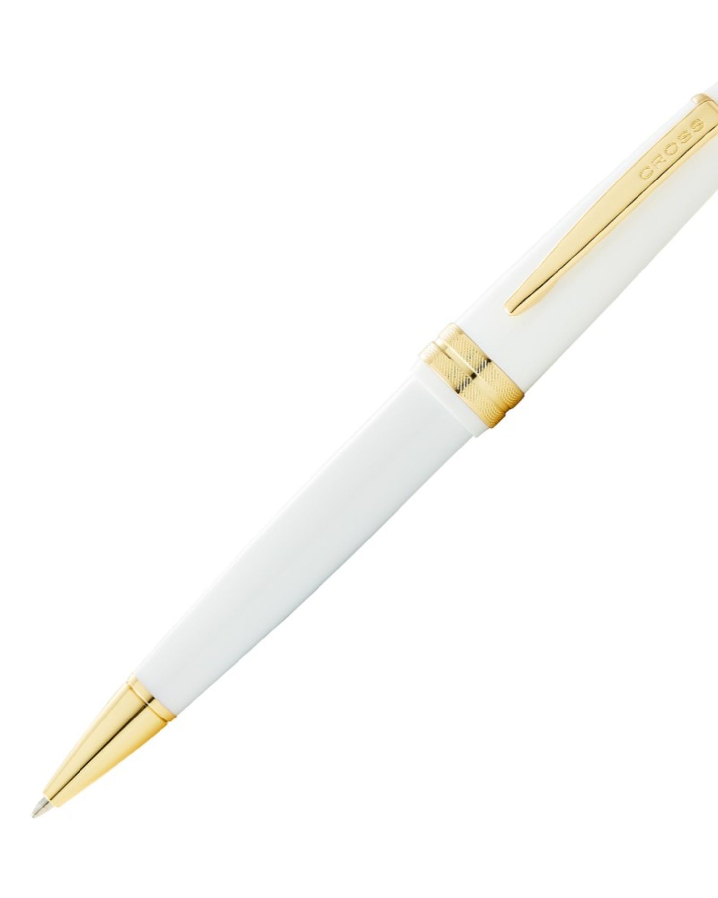 Cross Bailey Light™ Polished White Resin And Gold Tone Fine-Tip Ballpoint Pen