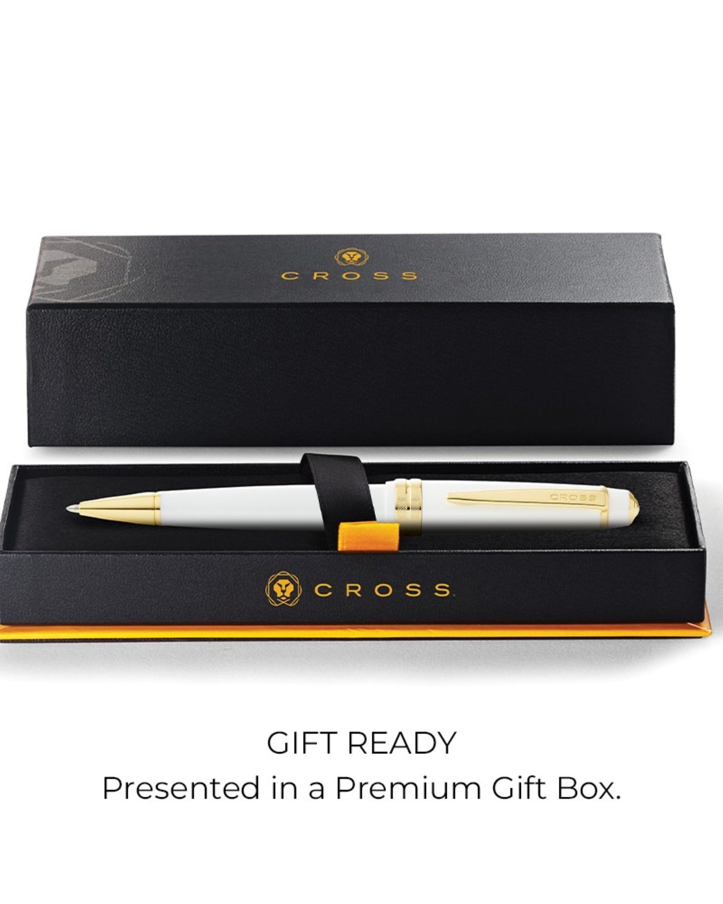 Cross Bailey Light™ Polished White Resin And Gold Tone Fine-Tip Ballpoint Pen