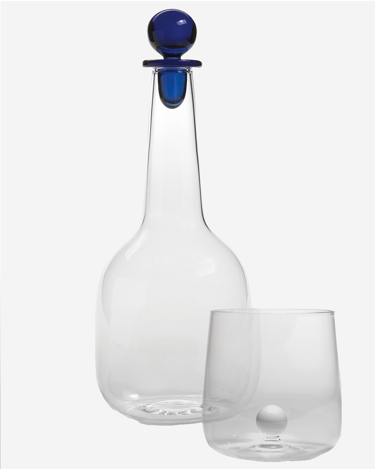 Zafferano Bilia Tumbler Transparent Ball White Set 6