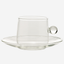 Zafferano Bilia Tea Cup Transparent Ball Clear + Saucer