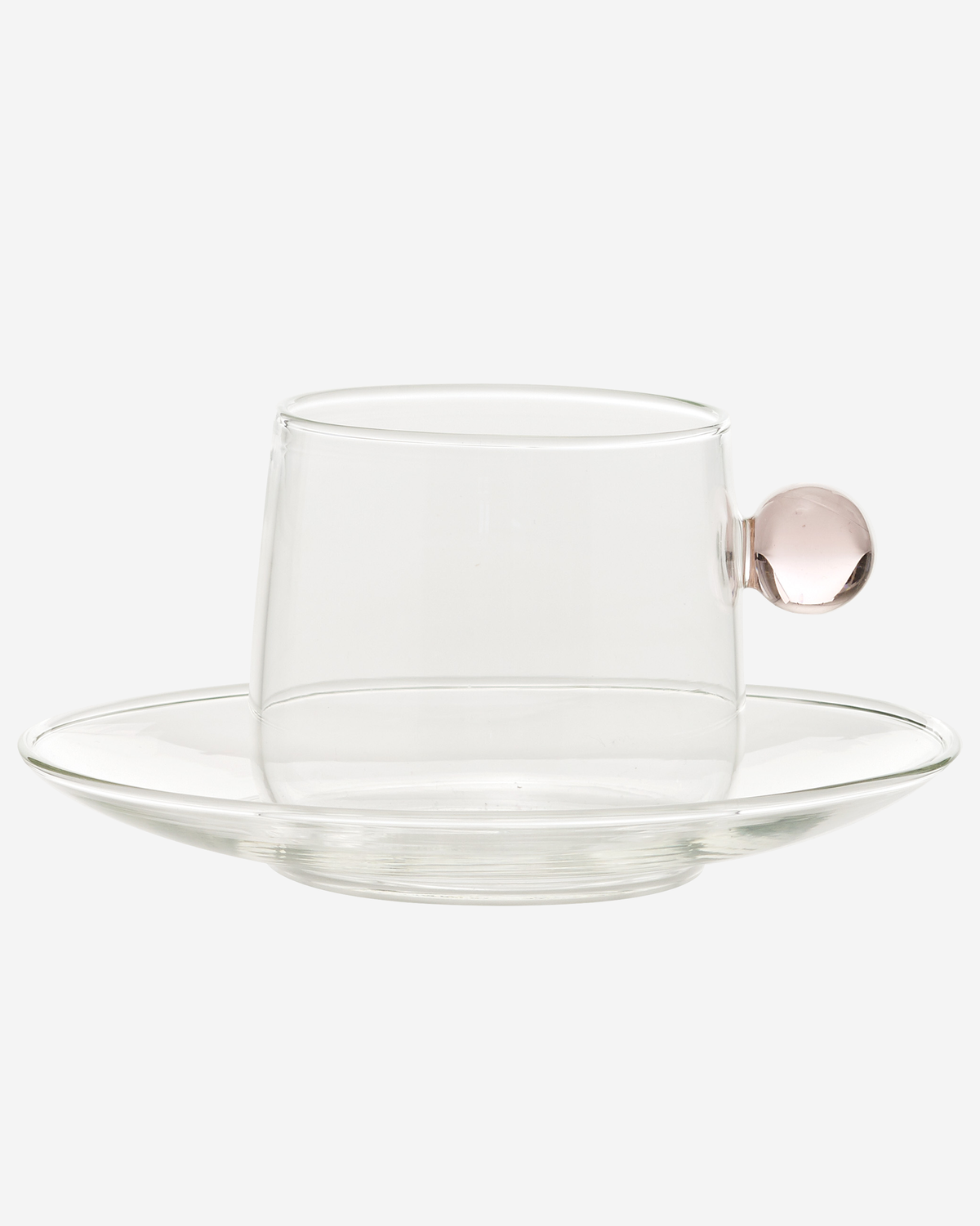 Zafferano Bilia Tea Cup Transparent Ball Clear + Saucer