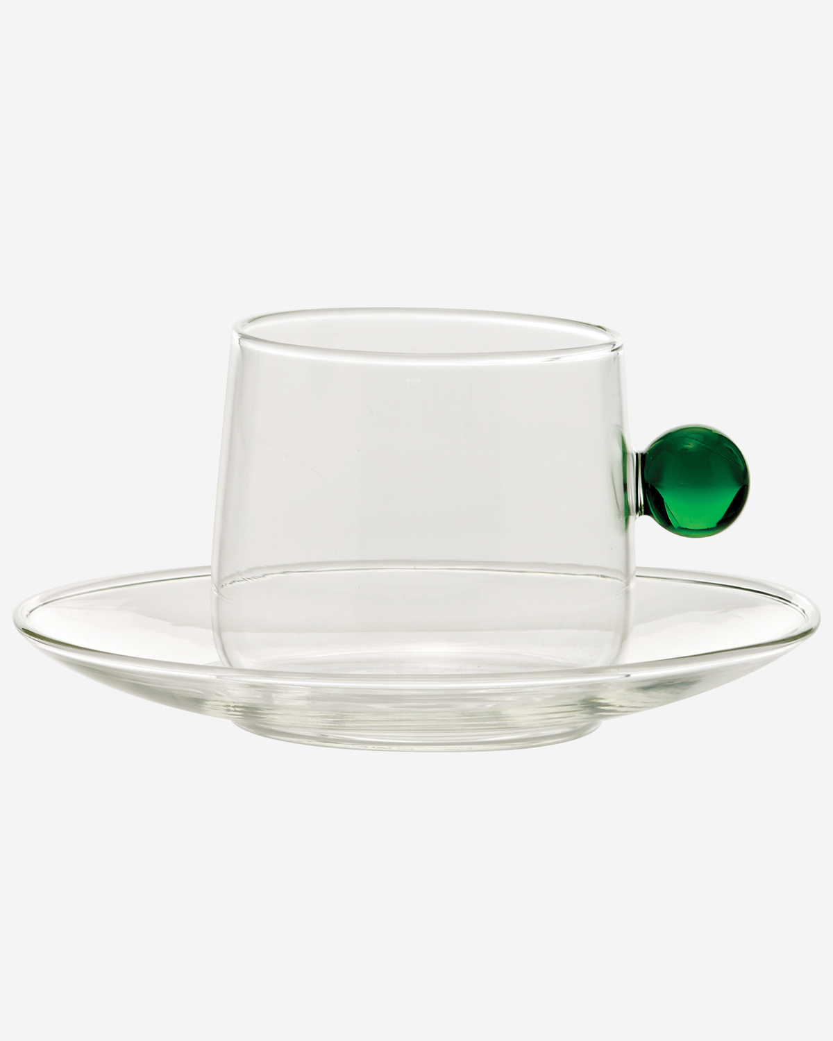Zafferano Bilia Tea Cup Transparent Ball Clear + Saucer
