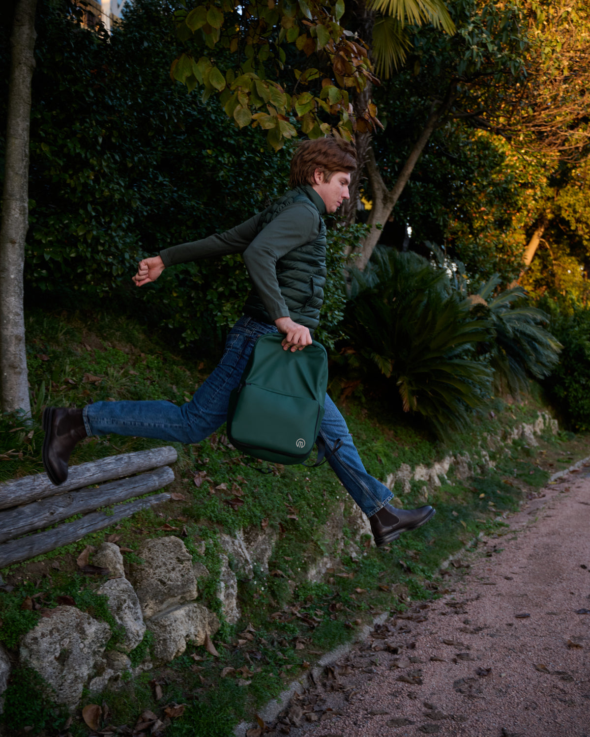 MiaMily Expanding 17" Laptop Backpack  - Forest Green