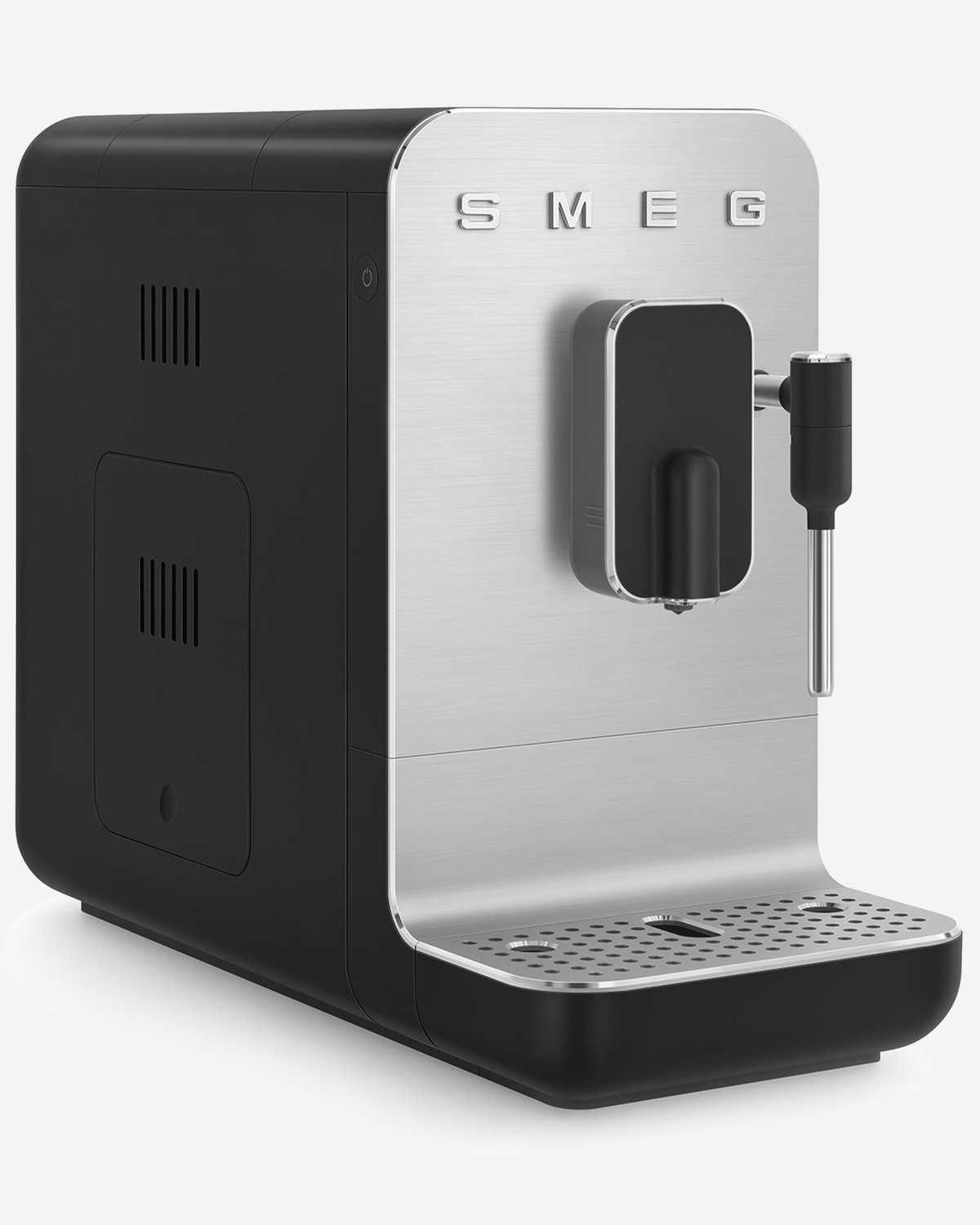 SMEG Bean to Cup Coffee Machine with Milk Frother & Double Drip Tray - BCC12BLMUK
