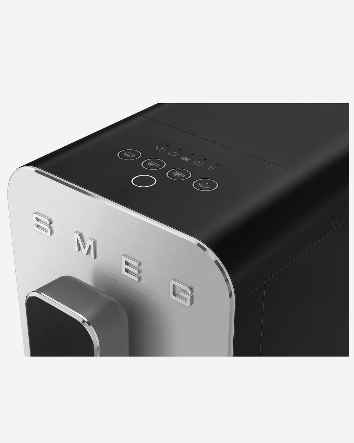 SMEG Bean to Cup Coffee Machine with Milk Frother & Double Drip Tray - BCC12BLMUK