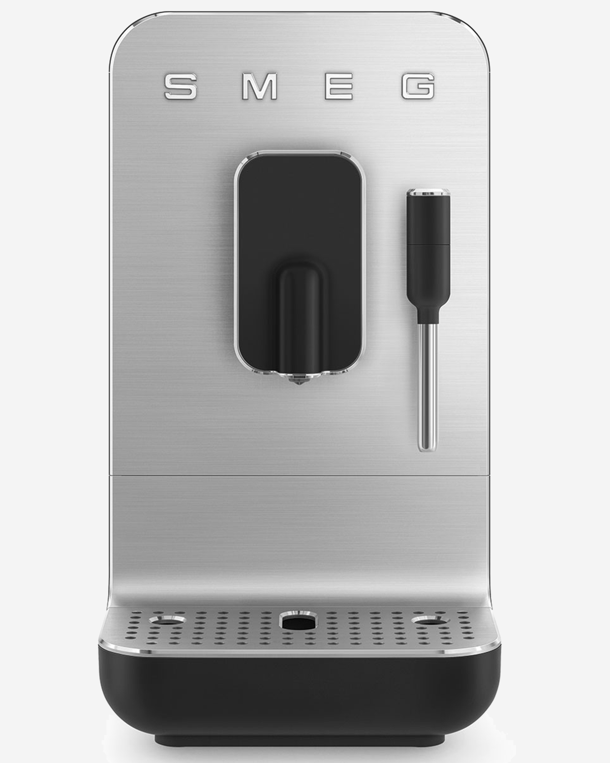 SMEG Bean to Cup Coffee Machine with Milk Frother & Double Drip Tray - BCC12BLMUK