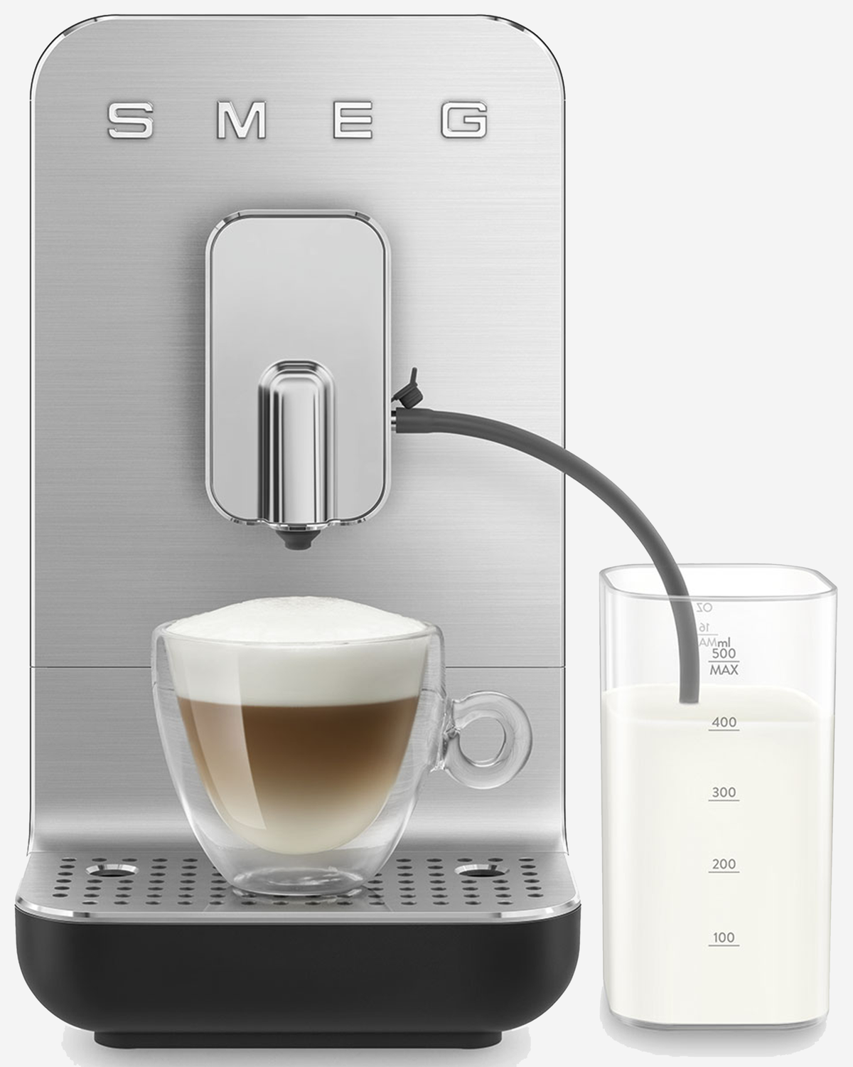 SMEG BCC Coffee Machine with Milk System Black Matt Medium - BCC13BLMUK