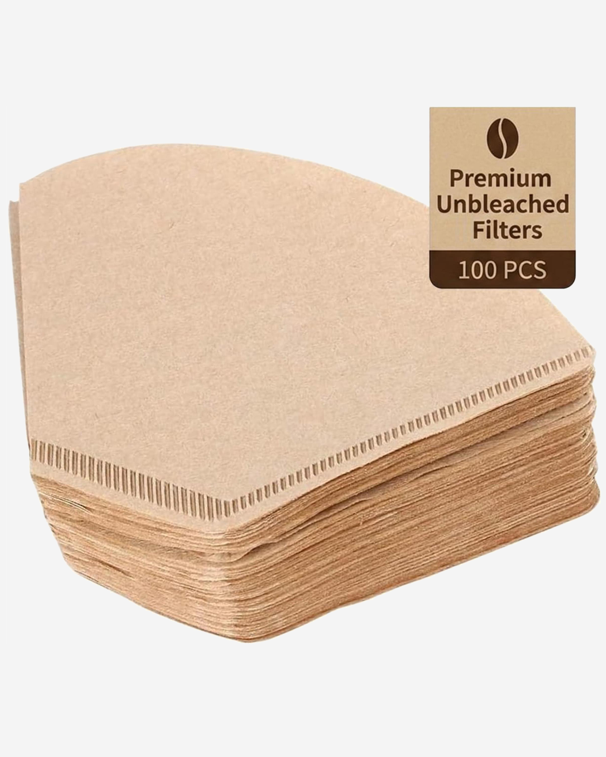 Cuisine Art Coffee Filter Papers 100 pcs Unbleached V60 Beige
