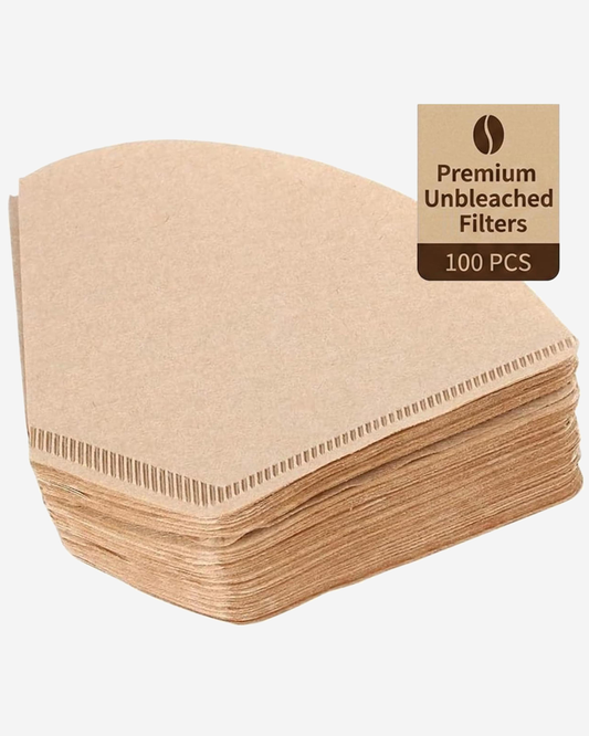 Cuisine Art Coffee Filter Papers 100 pcs Unbleached V60 Beige