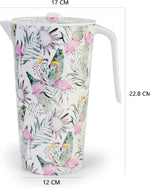 Cuisine Art – FLORENCE - Eco-Friendly Water Pitcher with Pour Spout and Lid Bamboo Fibers Water Carafes Hot Cold Beverage Jug Iced Tea Juice Carafes for Water Juice Iced Tea - 1.45L