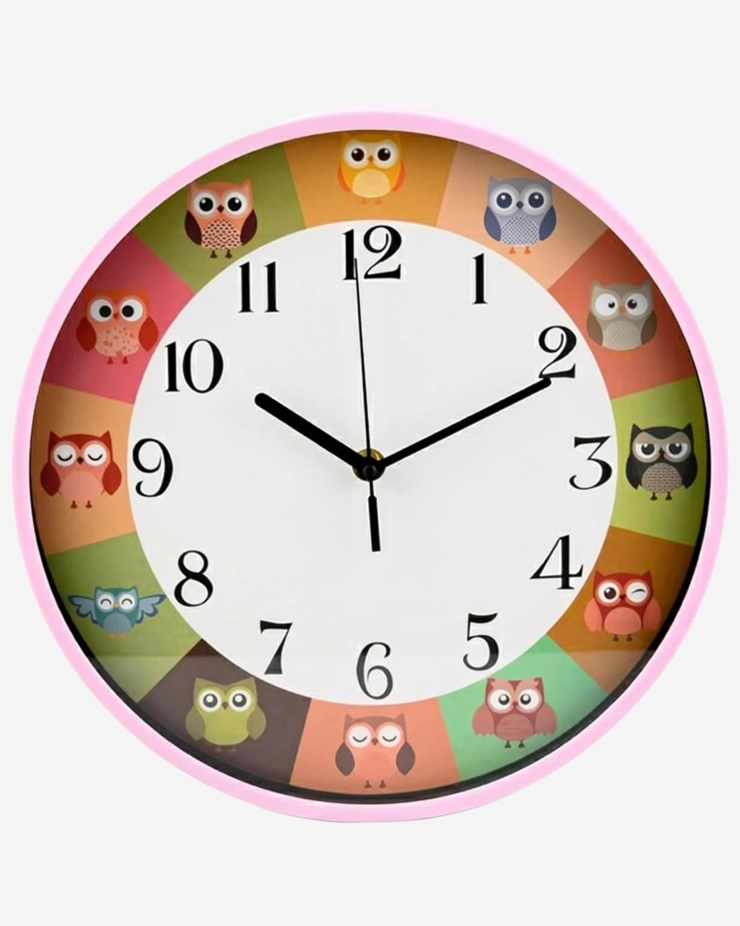 Cuisine Art Owl Clock 30 cm Pink Frame