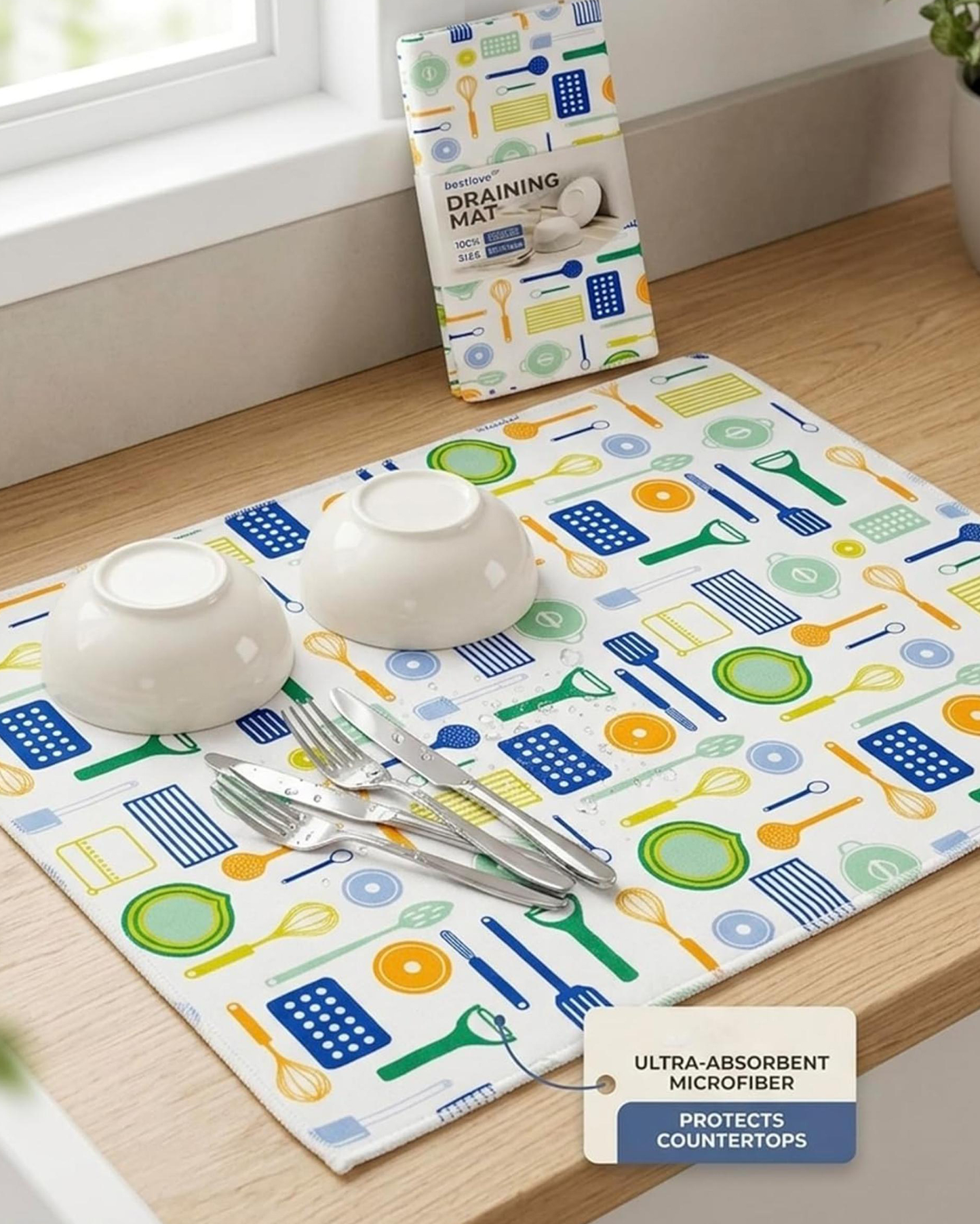 Cuisine Art Microfiber Dish Draining Mat 38×50 cm