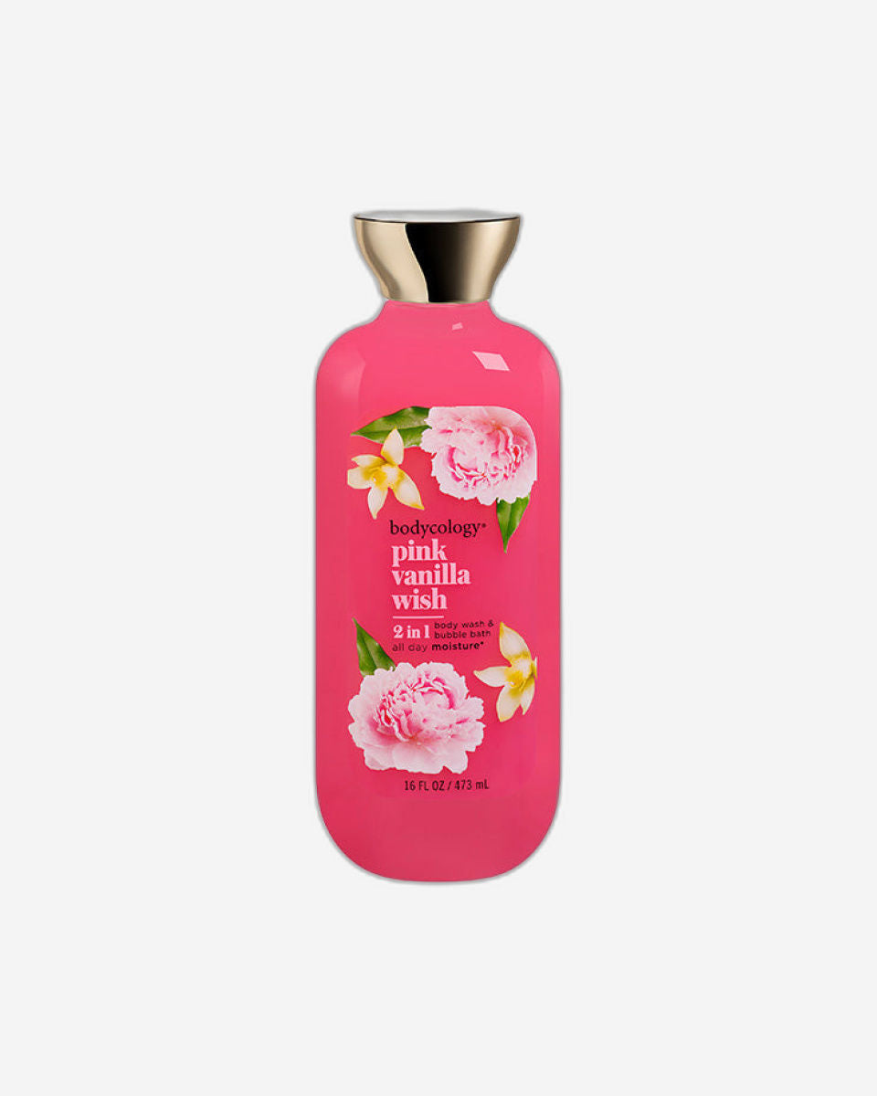 Bodycology Pink Vanilla Wish Moisturizing Body Wash Shower Gel 473ml