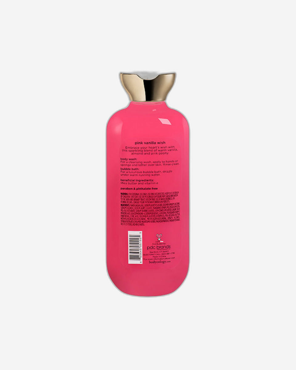 Bodycology Pink Vanilla Wish Moisturizing Body Wash Shower Gel 473ml