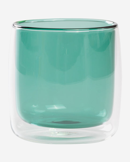 Bilia Double Tumbler Clear/Lake Green 32.5cl