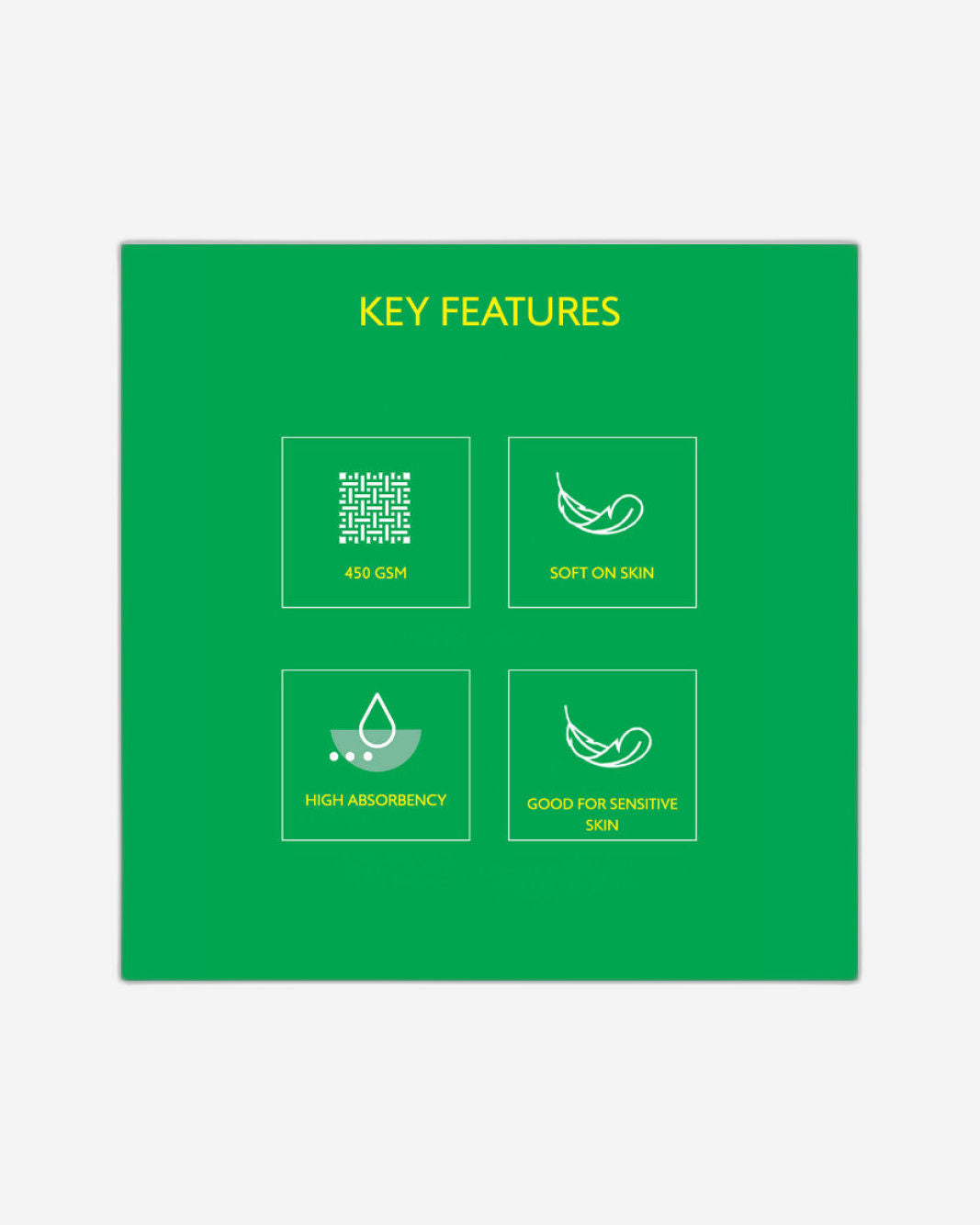 United Colors of Benetton Rainbow Greenery Bath Towel 450 GSM