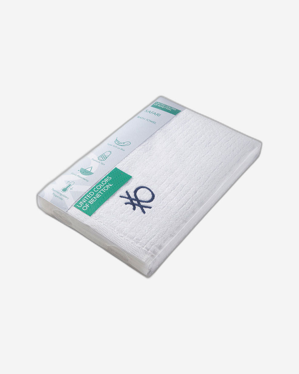 United Colors of Benetton Safari White Bath Towel 450 GSM