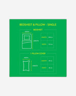 United Colors of Benetton Kids 210 TC Bedsheet with 1 Pillow cover Peach