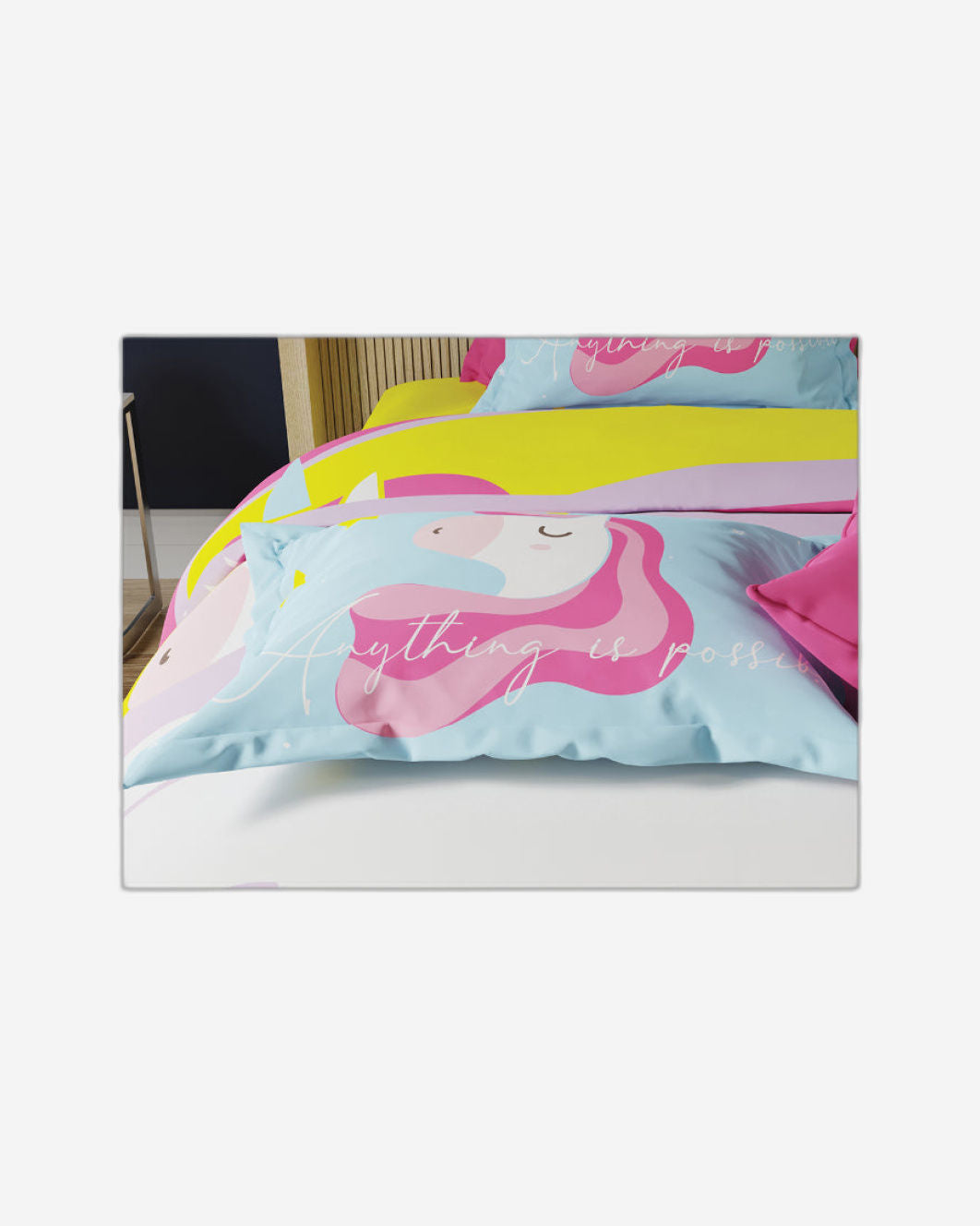 United Colors of Benetton Kids 210 TC Bedsheet with 1 Pillow cover Multi