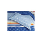 United Colors of Benetton Rainbow 210 TC Super King Bedsheet with 2 Pillow covers Blue