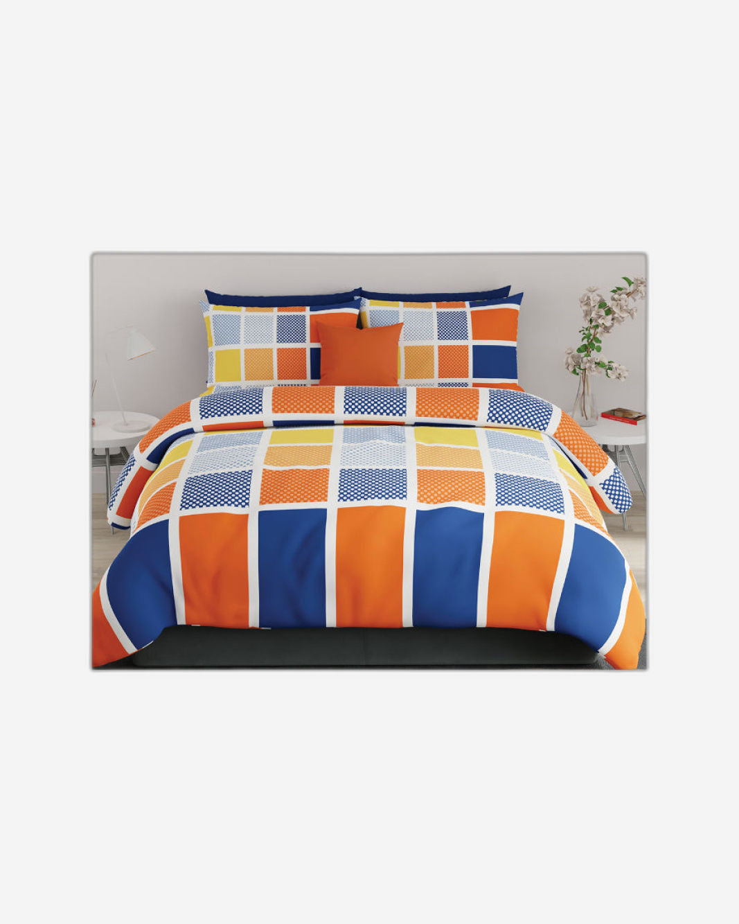 United Colors of Benetton Rainbow 210 TC Super King Bedsheet with 2 Pillow covers Rainbow