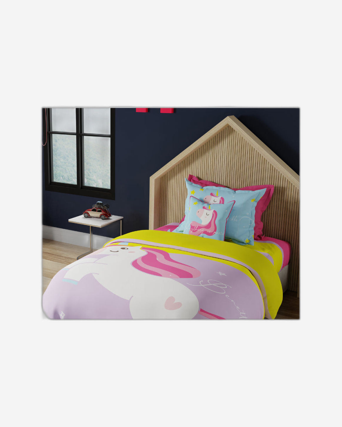 United Colors of Benetton Kids Digital Printed Single Comforter  140 x230cm -Lavender