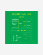 United Colors of Benetton Kids 210 TC King Bedsheet with 2 Pillow covers Lavender