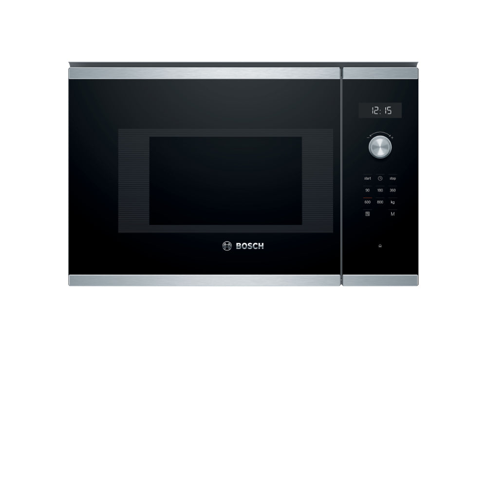 Bosch Built In Microwave 20L Stainless Steel, Black Finish, BFL524MS0M