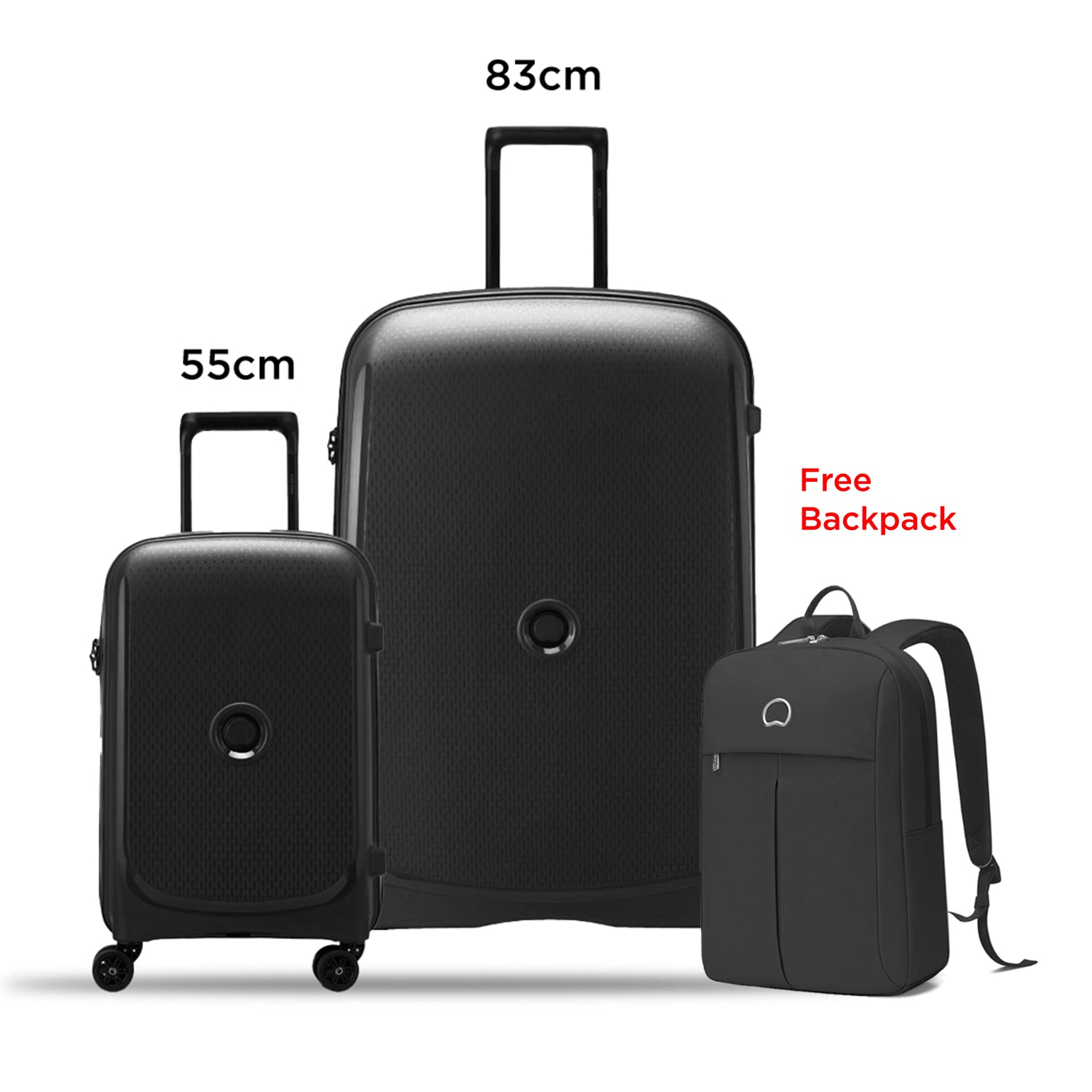 Delsey Paris Belmont Plus Non Expandable  2Piece Luggage Set + Free  Agreable Backpack
