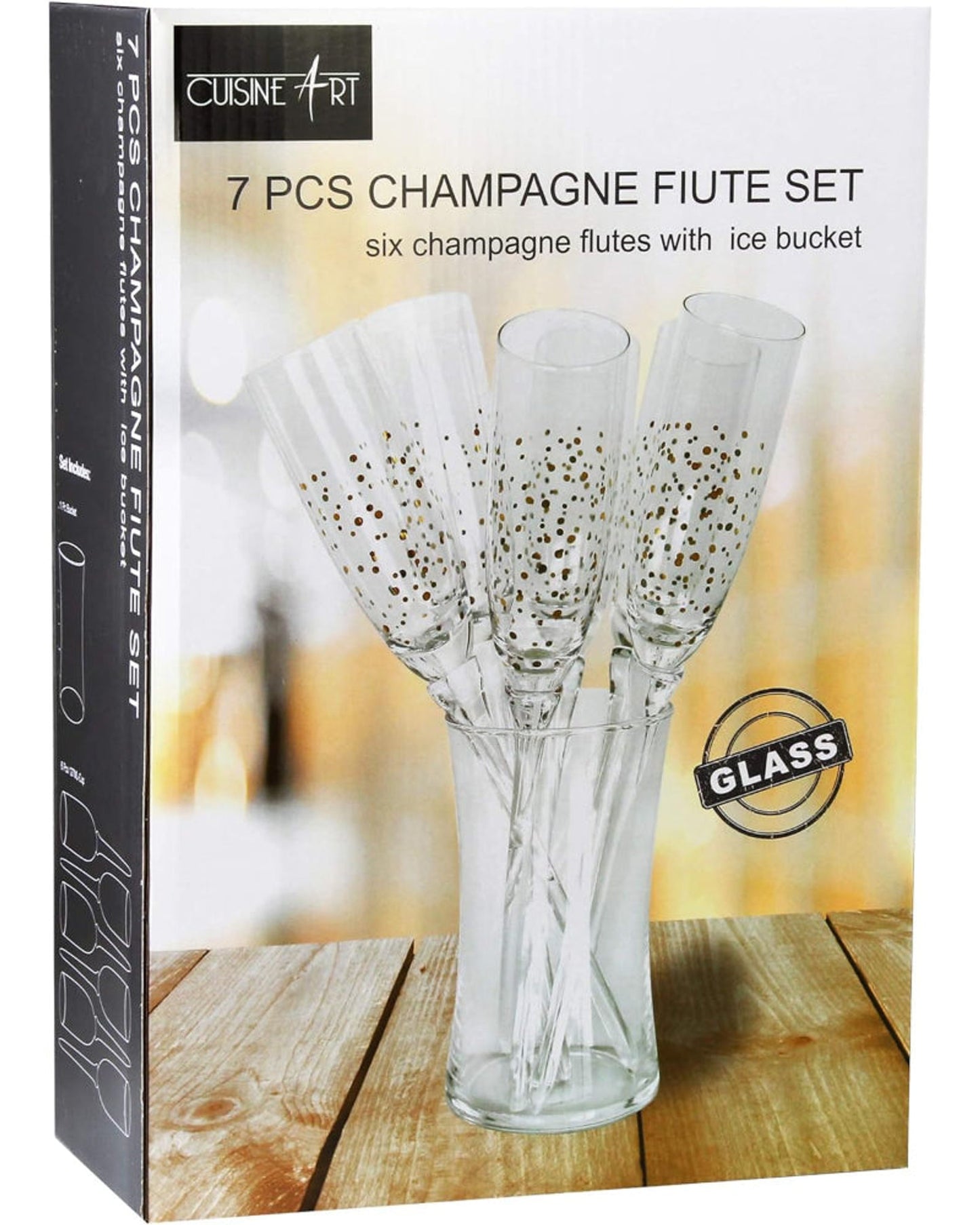 Cuisine Art Champagne Flute Set 7Pc