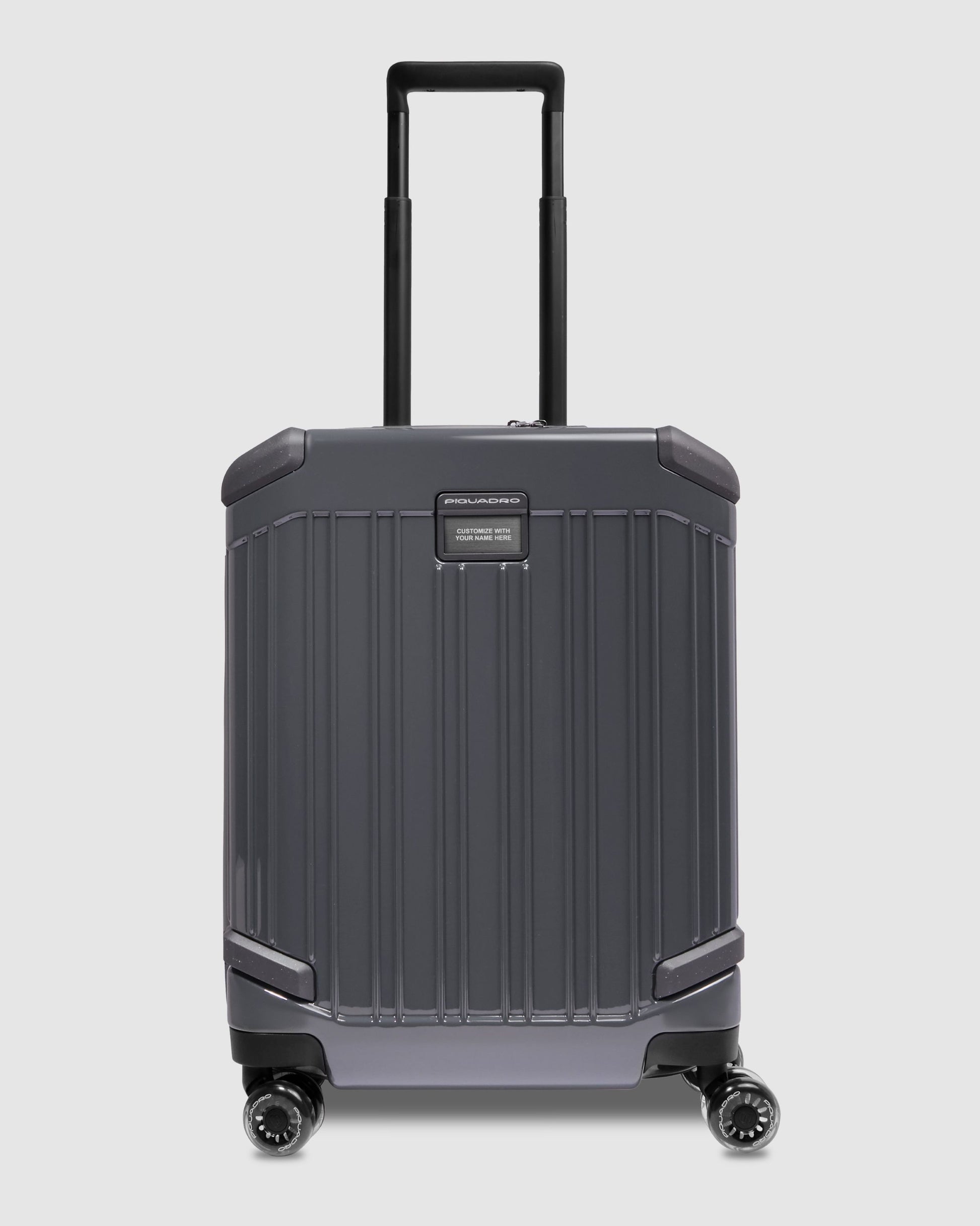 Piquadro Pop Cabin Trolley 4 Wheels In Polycarbonate Grey
