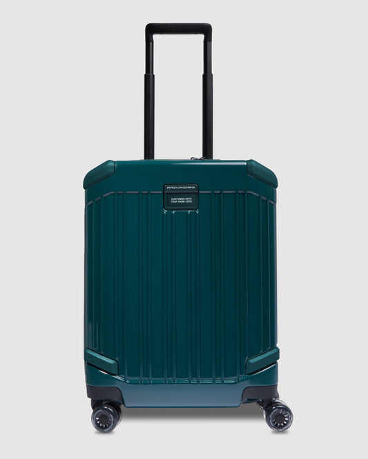 Piquadro Pop Cabin Trolley 4 Wheels In Polycarbonate Green