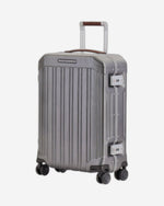 Piquadro Pqlm-Frame 55Cm Ultra Slim Hardcase Cabin Luggage Trolley Black / Light Brown - Bv4425Pqlm/Ncu