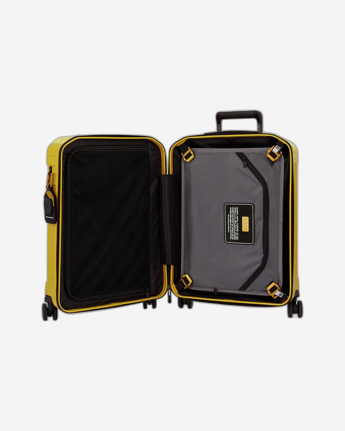 Piquadro Pq-Light 55Cm Ultra Slim Hardcase 4 Double Wheel Cabin Trolley Yellow - Bv4425Pqls2/G2