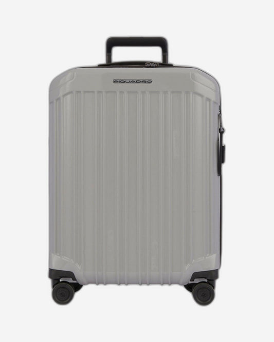 Piquadro Pq-Light 55Cm Ultra Slim Hardcase 4 Double Wheel Cabin Trolley Grey - Bv4425Pqls2/Gr2