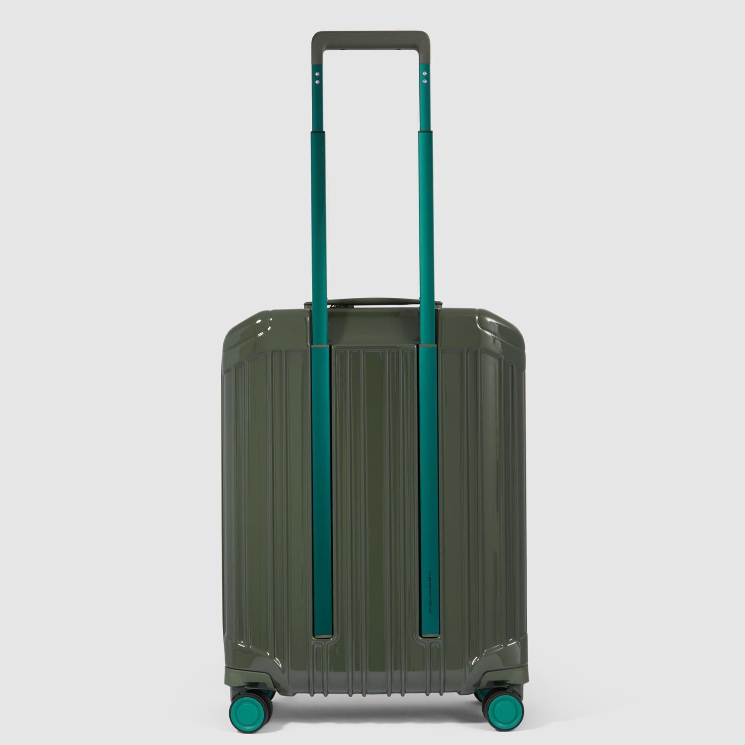 Piquadro Pq-Light Ultra Slim Spinner In Polycarbonate Green
