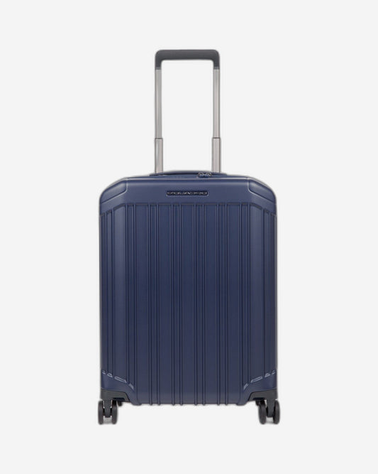 Piquadro Pq-Light 55Cm Ultra Slim Hardcase 4 Double Wheel Cabin Trolley Matt Blue - Bv4425Pql/Bluo