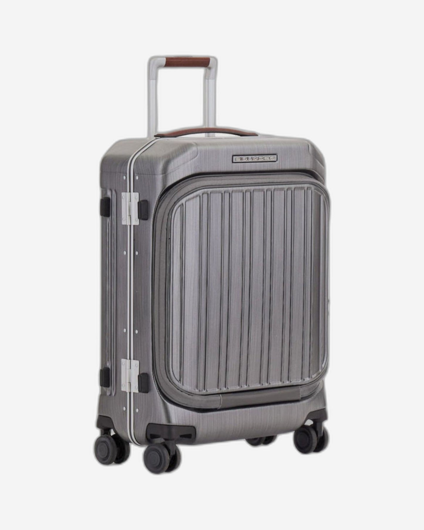 Piquadro Pqlm-Frame 55cm Fast-Check Cabin Luggage Black/Light Brown