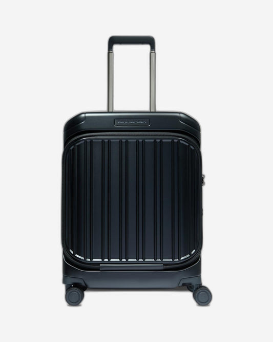 Piquadro Pq-Light Cabin Size Hardside Spinner With Computer And Matt Black