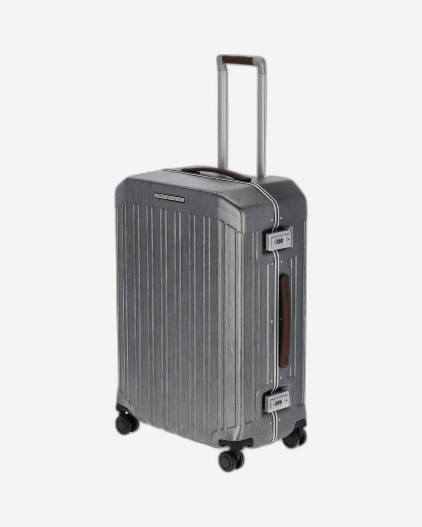 Piquadro Pqlm-Frame 68Cm Hardcase Medium Check-In Luggage Trolley Black / Light Brown - Bv4427Pqlm/Ncu