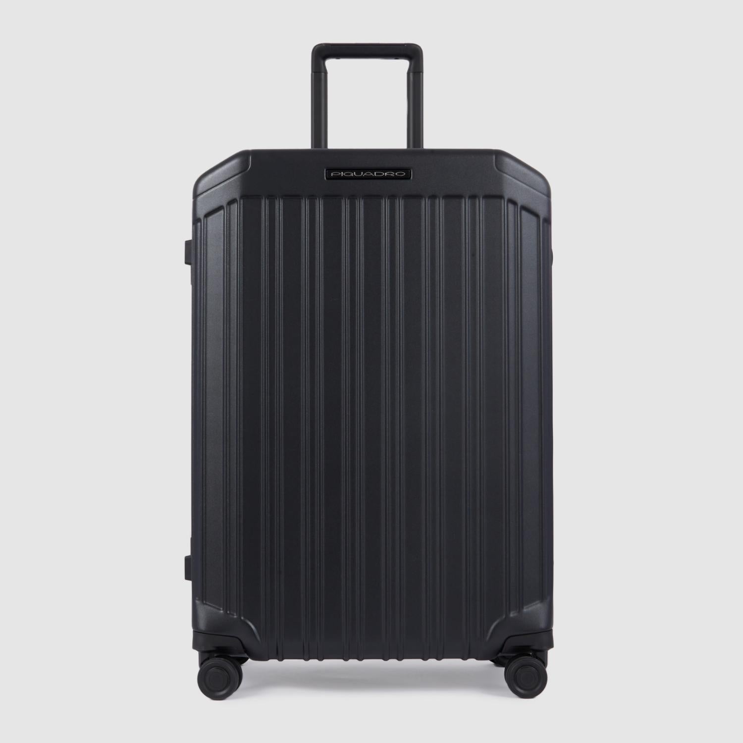 Piquadro Pqlm - Medium Size Hardside Spinner Matt Black