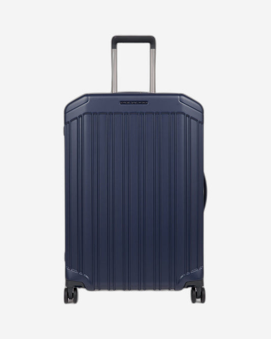 Piquadro Pq-Light 69Cm Hardcase 4 Double Wheel Medium Check-In Trolley Matt Blue - Bv4427Pql/Bluo