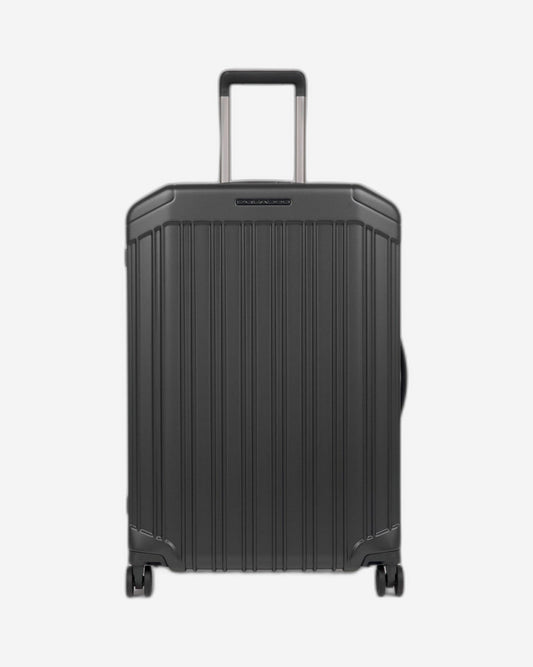 Piquadro Pq-Light 69Cm Hardcase 4 Double Wheel Medium Check-In Trolley Matt Black - Bv4427Pql/No