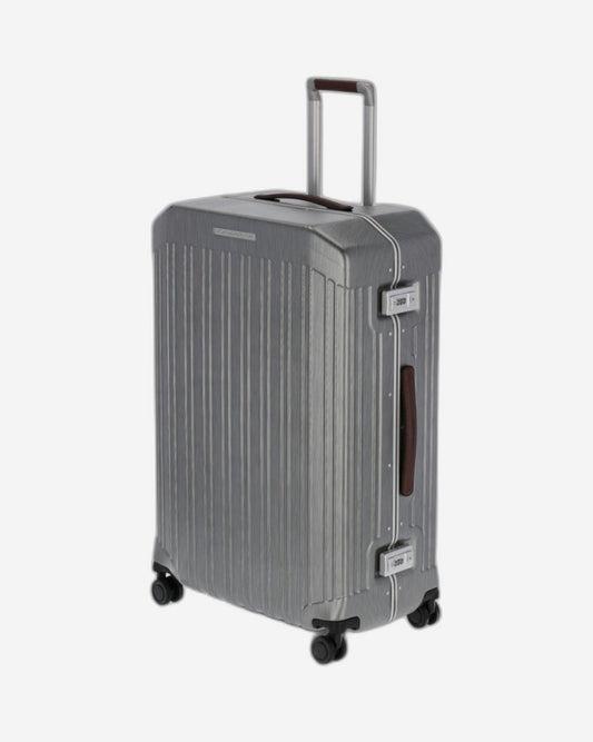Piquadro Pqlm-Frame 75Cm Hardcase Large Check-In Luggage Trolley Black / Light Brown - Bv4428Pqlm/Ncu