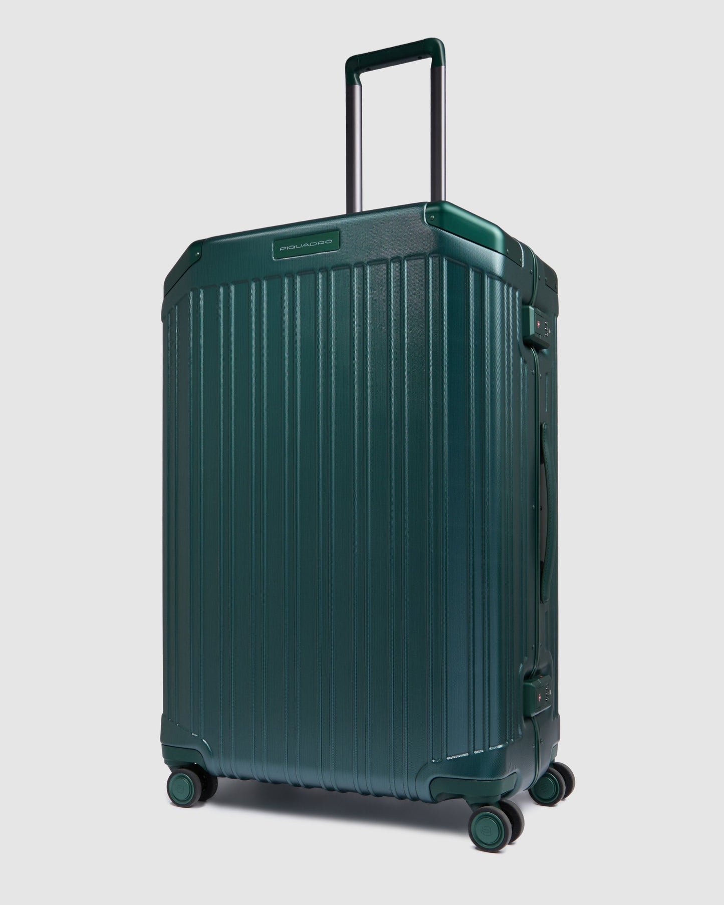 Piquadro 4 Wheel Large Suitcase Green