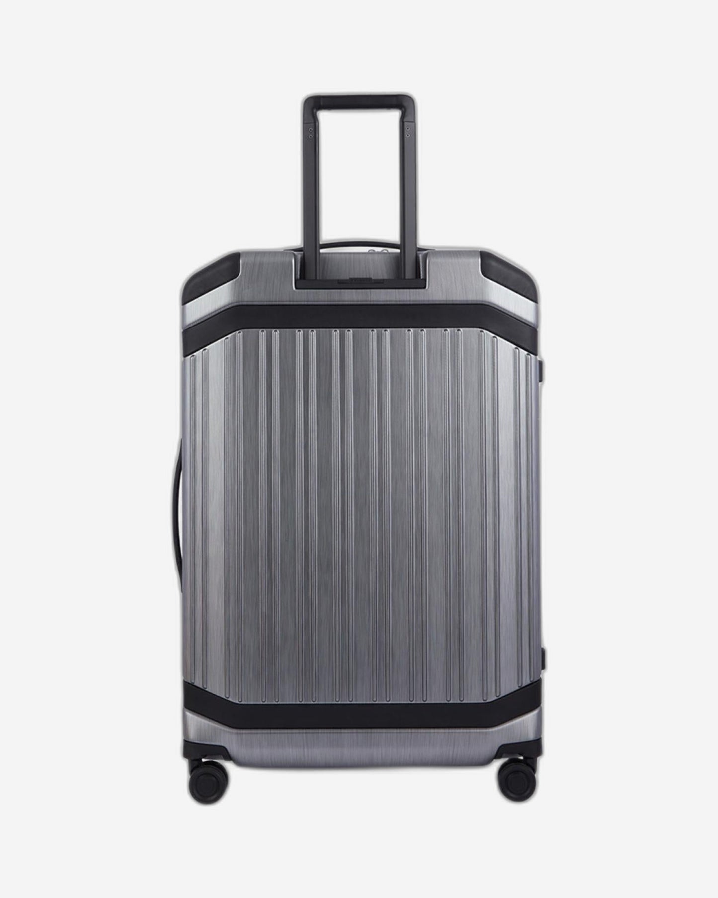 Piquadro Pqlp-Big Size Spinner With Leather Trims Grey-Black